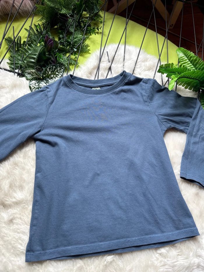 T-shirt manches longue bleu garçon 6 ans - photo numéro 2