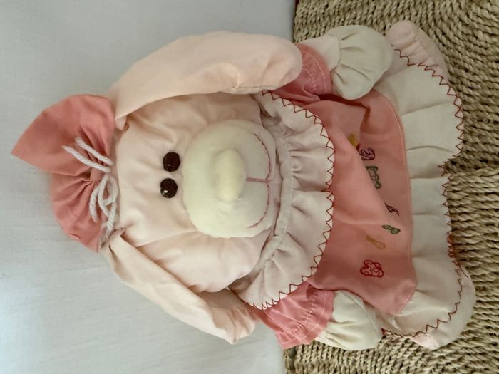 Peluche Puffalump chien rose robe fleurs Kiss me GERCA - photo numéro 7