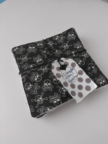 🧼 Lot de 5 lingettes lavables coton Oeko-Tex & bambou – fait main 🌿