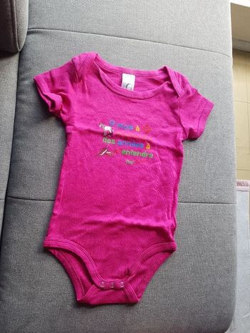 Body fushia fille 18/ 24 mois