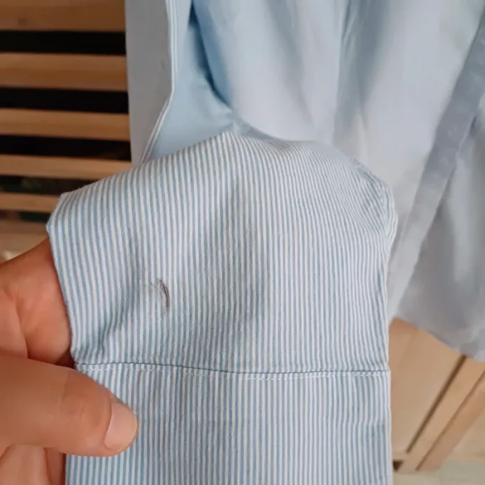 Chemise bleu à rayures kiabi femme taille taille 42 /44 - photo numéro 2