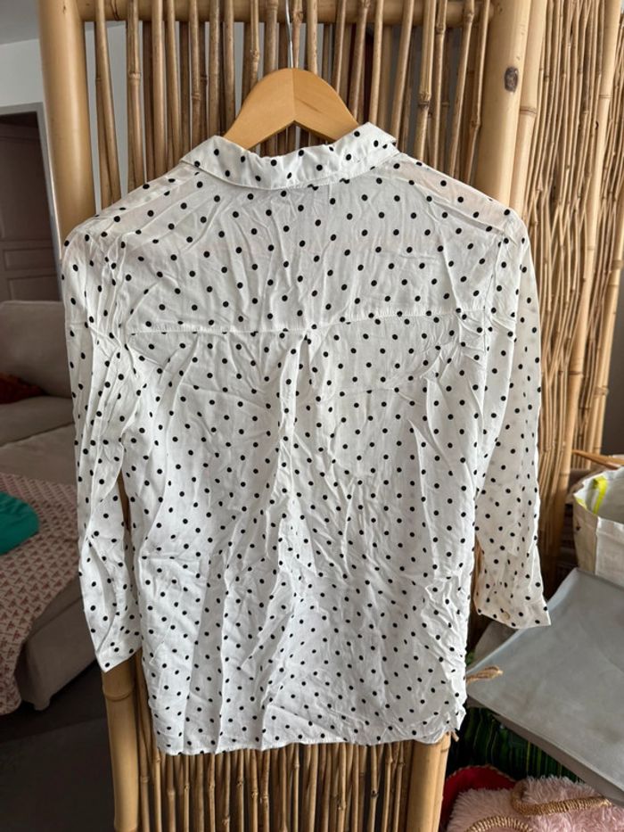 Chemise blanche à pois - photo numéro 3