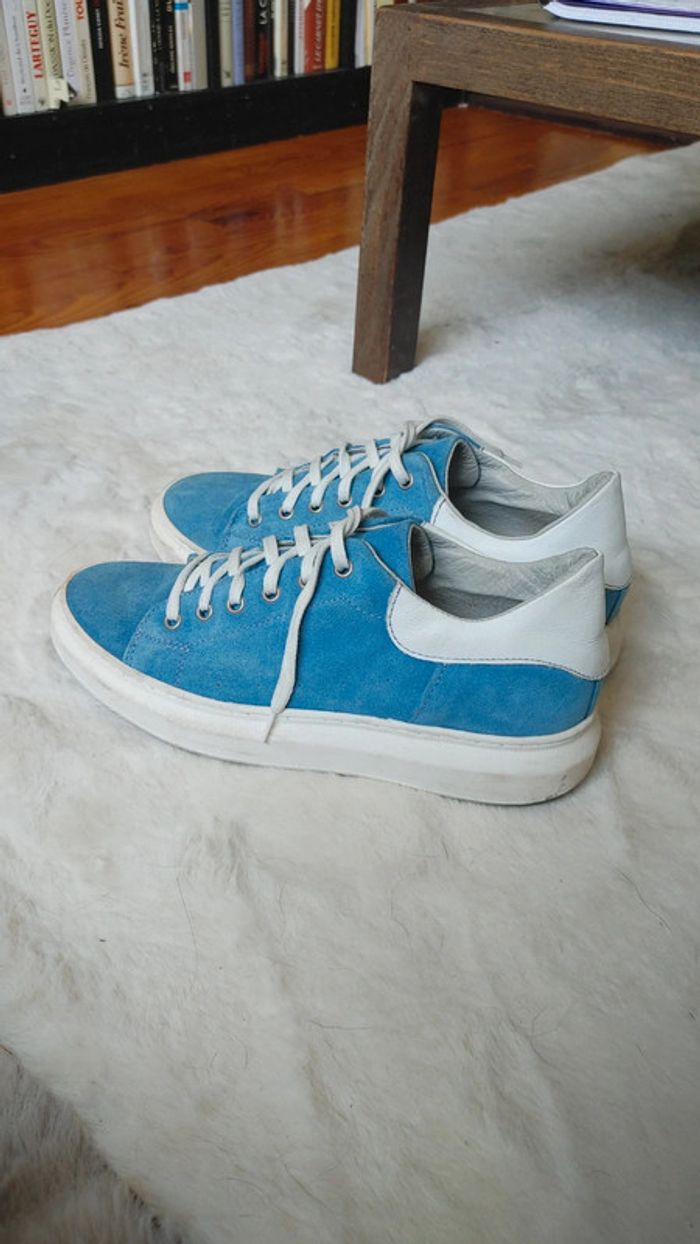 Sneakers en cuir et daim intérieur extérieur - photo numéro 6