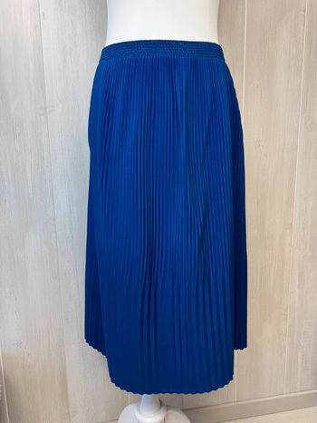 Jupe plissée femme bleu roi taille 48