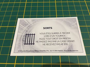 Carte sorts Allez tout droit en prison Monopoly Duel Masters Hasbro Parker Wizards #A64