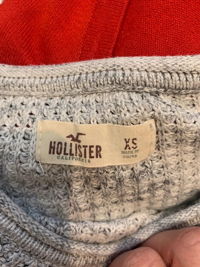 Pull gris en maille - photo numéro 4