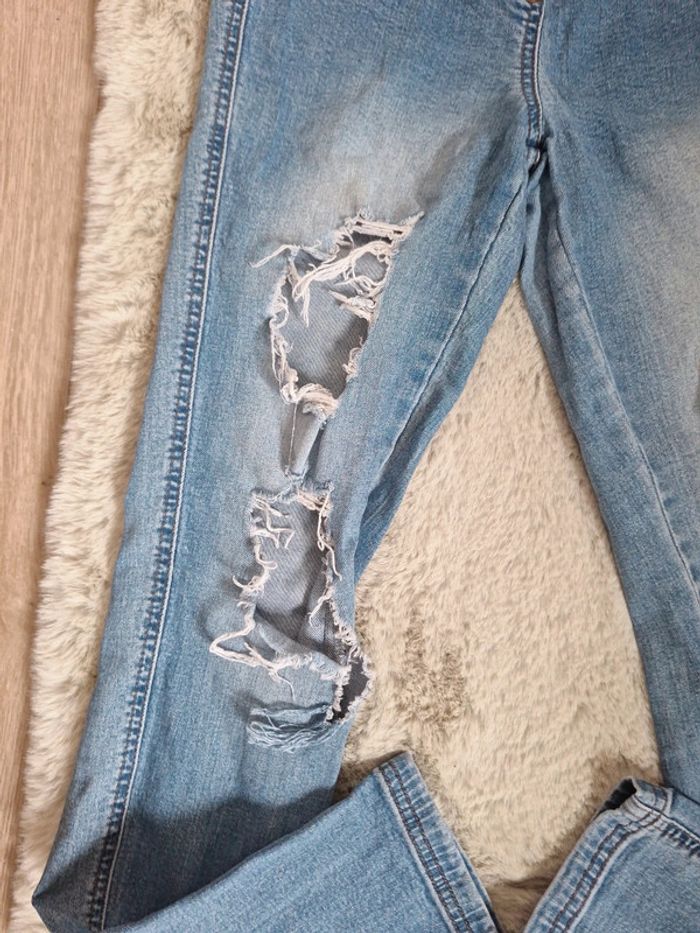Jeans taille élastique S troué #F36S-214 - photo numéro 2