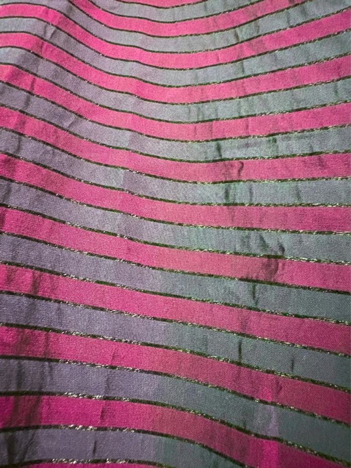 Blouse vintage violet à rayures t38 - photo numéro 6