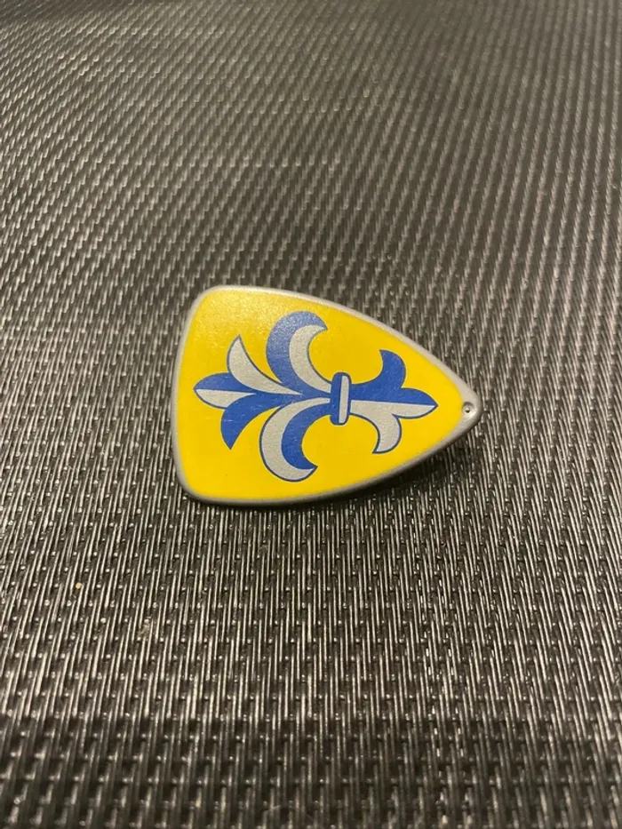 Playmobil bouclier jaune fleur de lys 4911 chevalier  moyen âge château citadelle forteresse - photo numéro 2