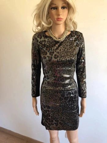 Robe imprimée léopard neuve avec sequins Jus d'Orange taille 1