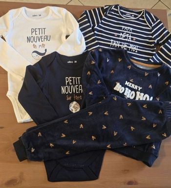 👌🤩 LOT :  bodies ml et pyjama 36mois /3ans garçon 💙🥰