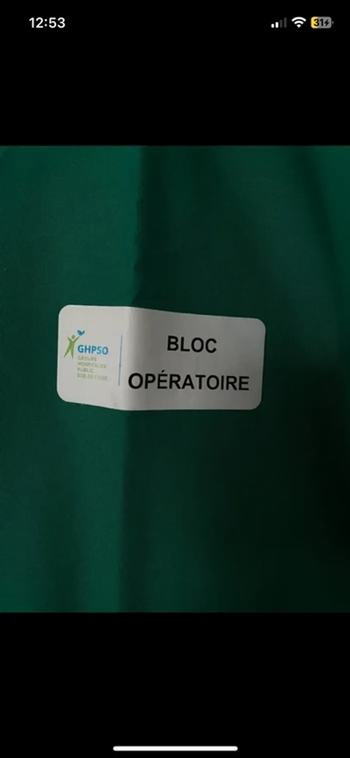 Veste/t-shirt infirmière hôpital santé verte bloc opératoire, homme/femme (unisexe) - photo numéro 3