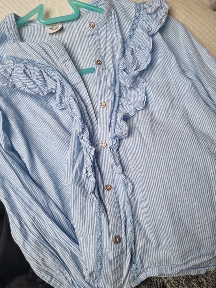 Blouse bleue/blanche - photo numéro 6