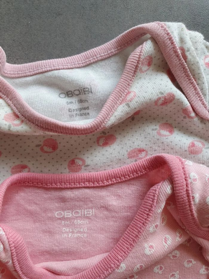 Lot de 2 bodie comme neuf Obaibi 6 mois - photo numéro 4