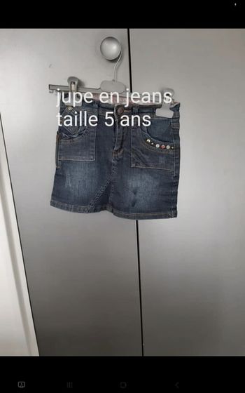 Jupe en jeans bleu foncé