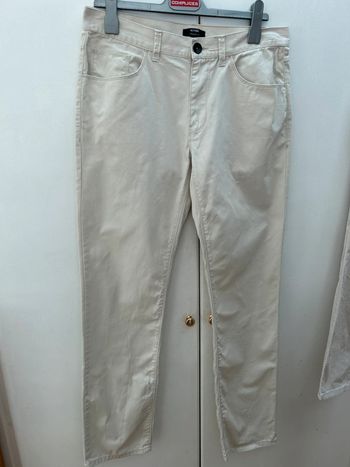 Pantalon beige chino taille 42 en coton kiabi