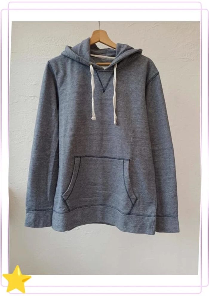 Pull sweat capuche bleu Celio L - photo numéro 2