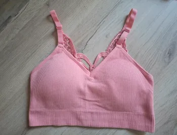 Bralette micro fibres dentelle au dos