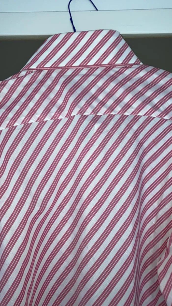 chemise homme manches longues à rayures rouges taille 42 Andrea Bossi - photo numéro 4