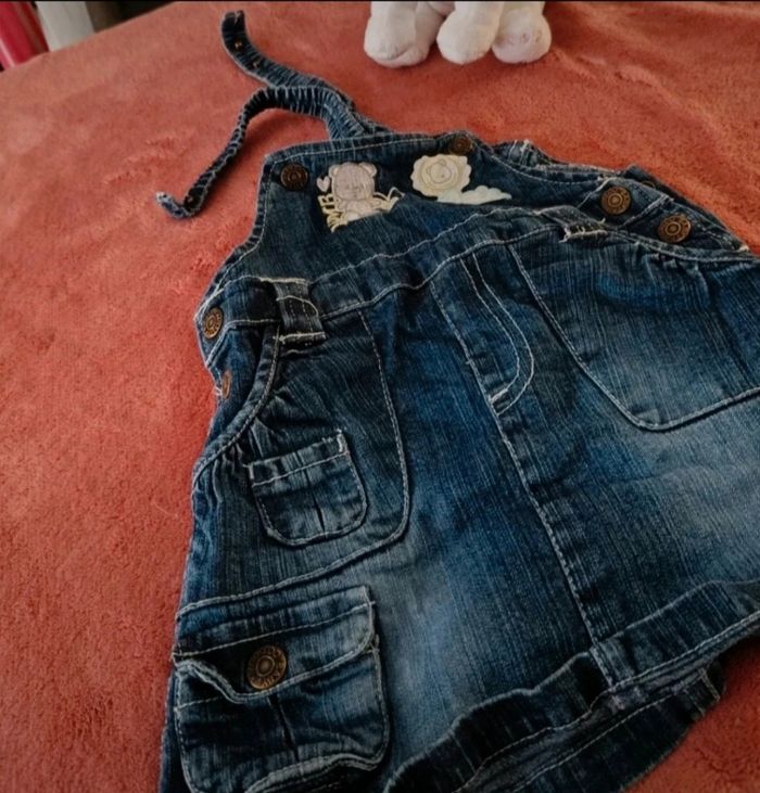 Robe Salopette en Jean - Petit Kimbaloo (6 Mois)