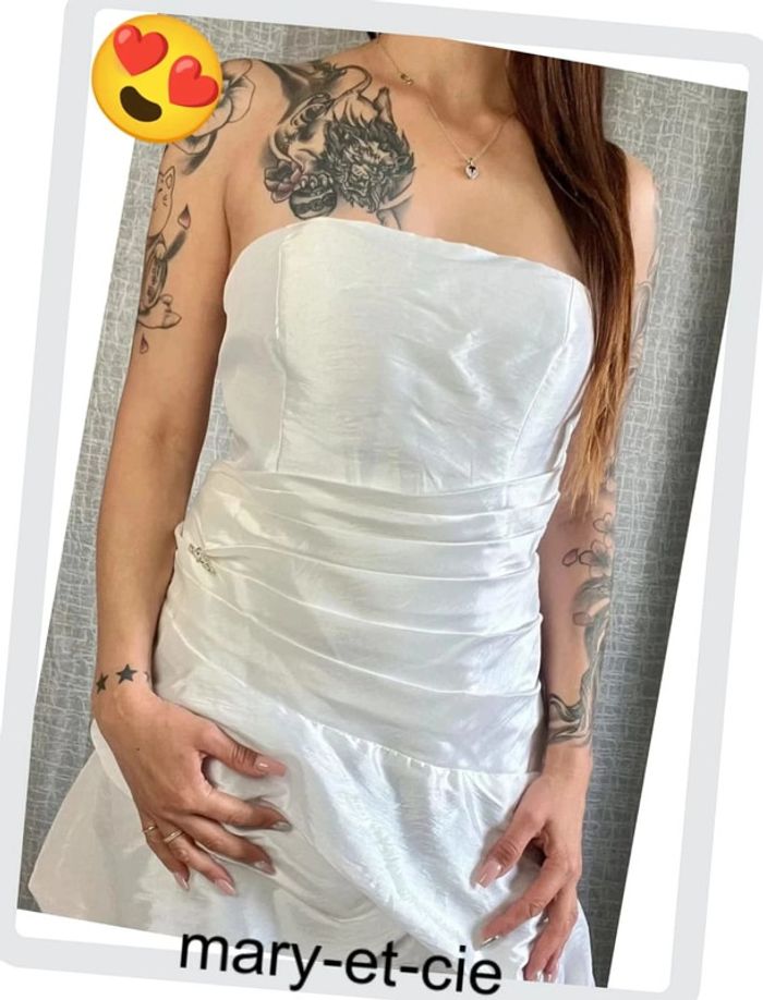 SOLDÉ - Robe bustier blanche taille XXL - photo numéro 5