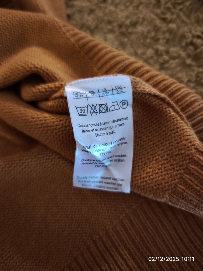 🌿 Joli pull moutarde col chemise - photo numéro 8