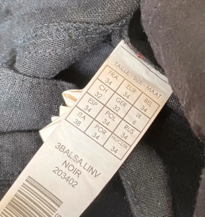 Pantalon noir taille basse lin - photo numéro 4