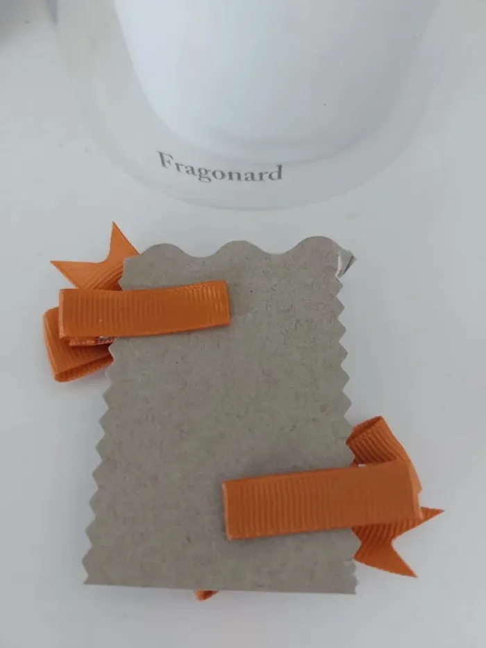 Lot de 2 barrettes nœud papillon moutarde - photo numéro 2