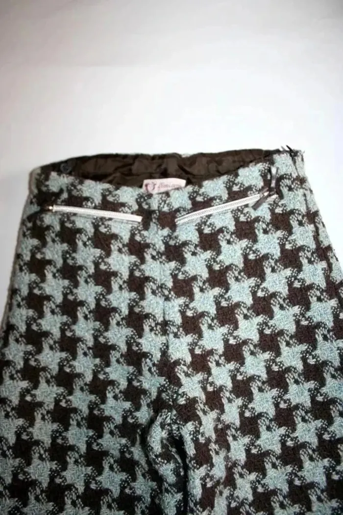 Pantalon épais chocolat/bleu, marque Floriane 8 ans - photo numéro 2