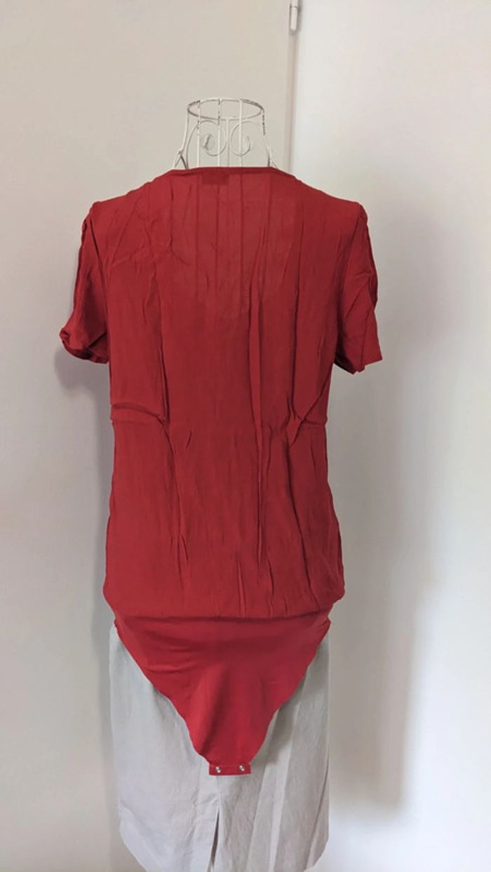 Blouse bodie manches courtes rouge 38 - photo numéro 5