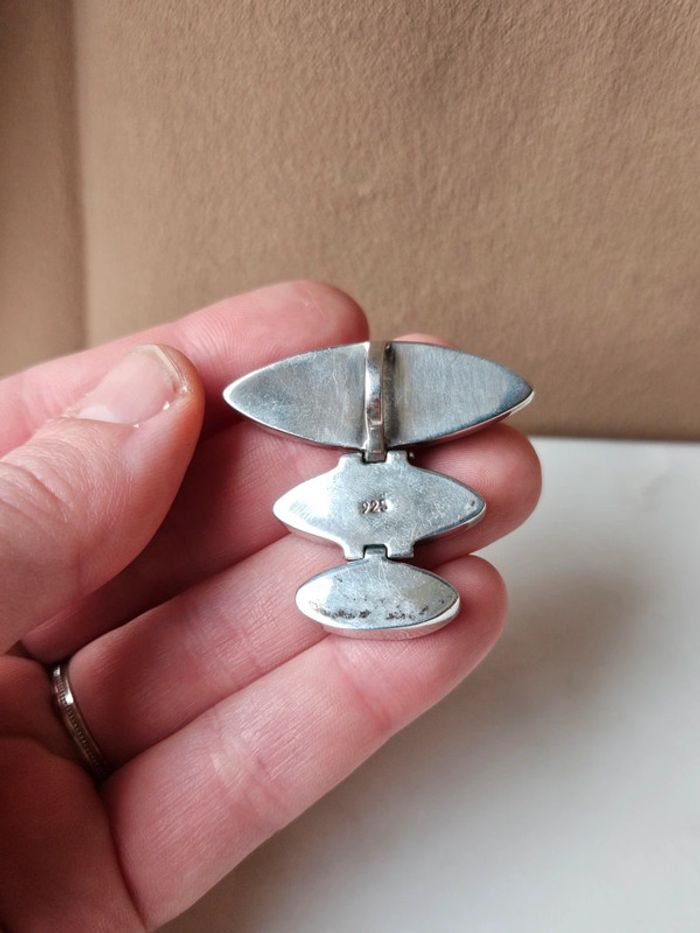 🔅 pendentif argent et bois - photo numéro 4