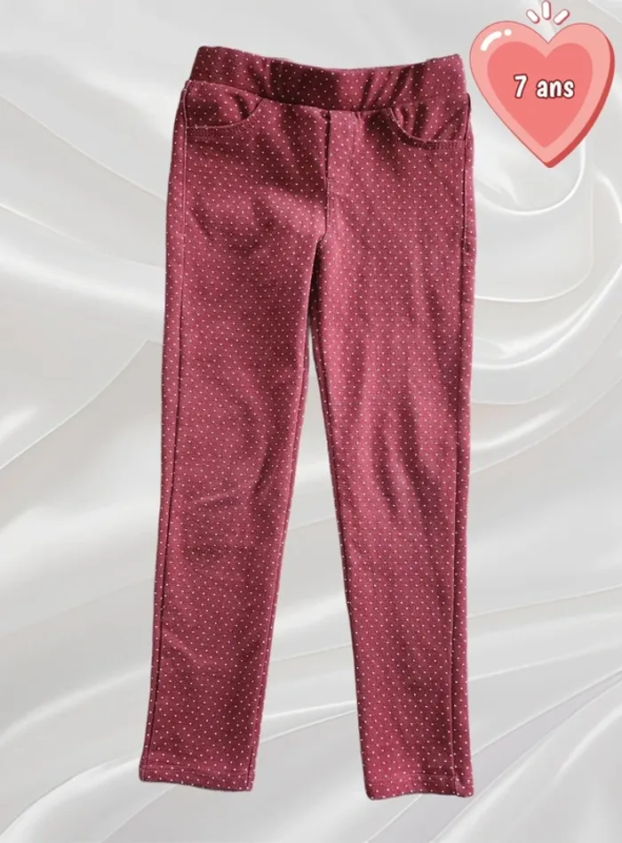 Legging bordeaux fille 7 ans