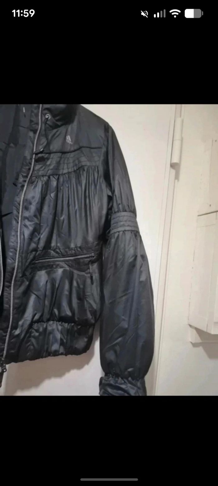 Magnifique doudoune matelassée vintage Adidas noire. Taille 40 - photo numéro 4