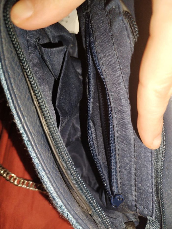 Sac à main bleu jean - photo numéro 7