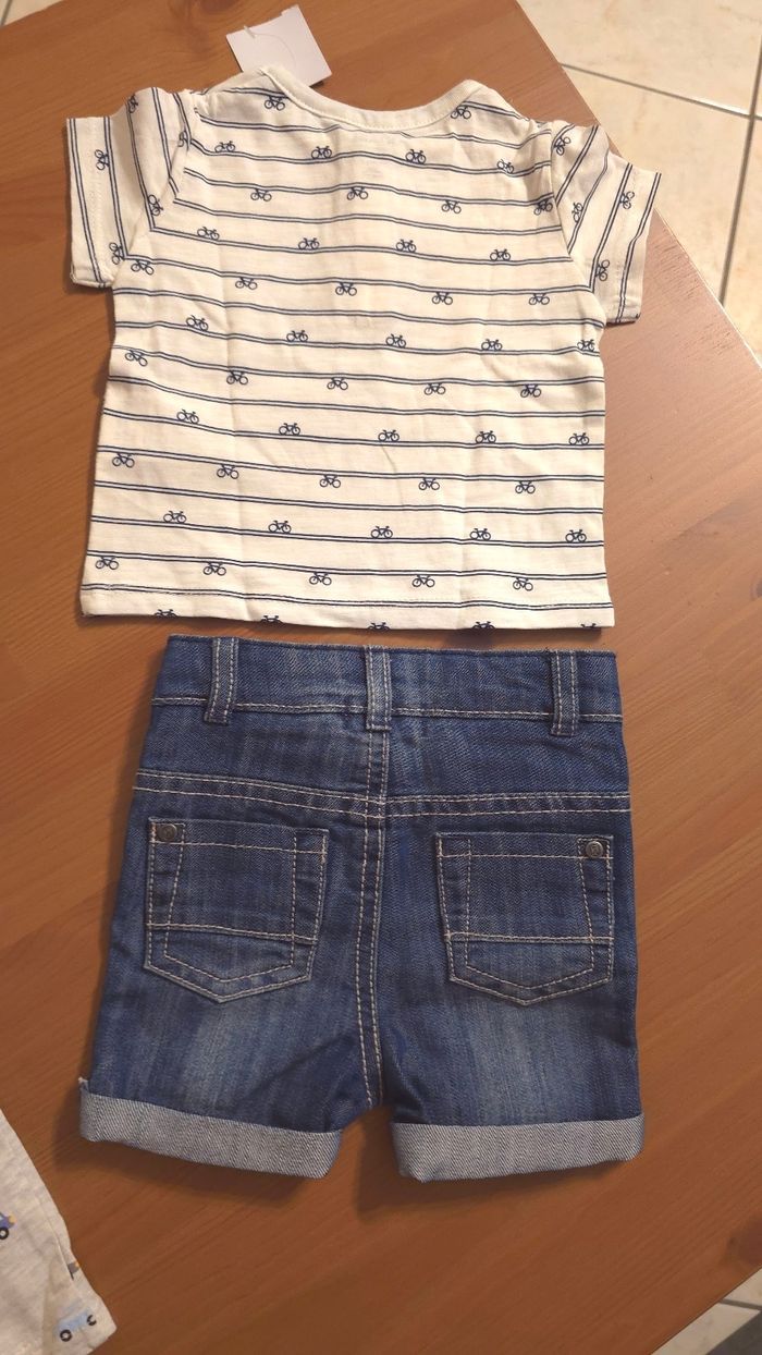 (Neufs non portés) 🥰💙 Teeshirt mc , shorts 3 mois garçon 💙🥰 - photo numéro 3