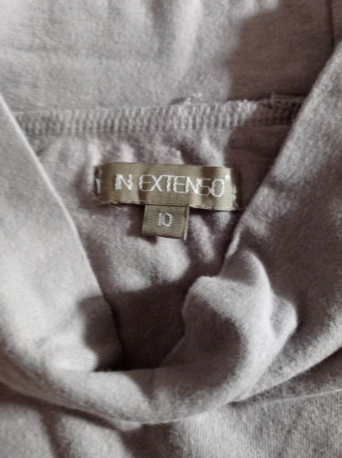 Pull colle montant couleur gris voir photos âge 10 ans . marque .inextenso. - photo numéro 3