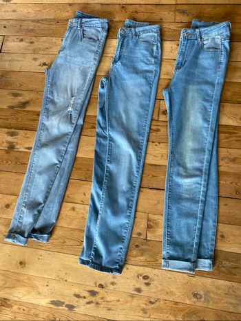 Lot 3 jeans skinny taille haute S 36 Shein