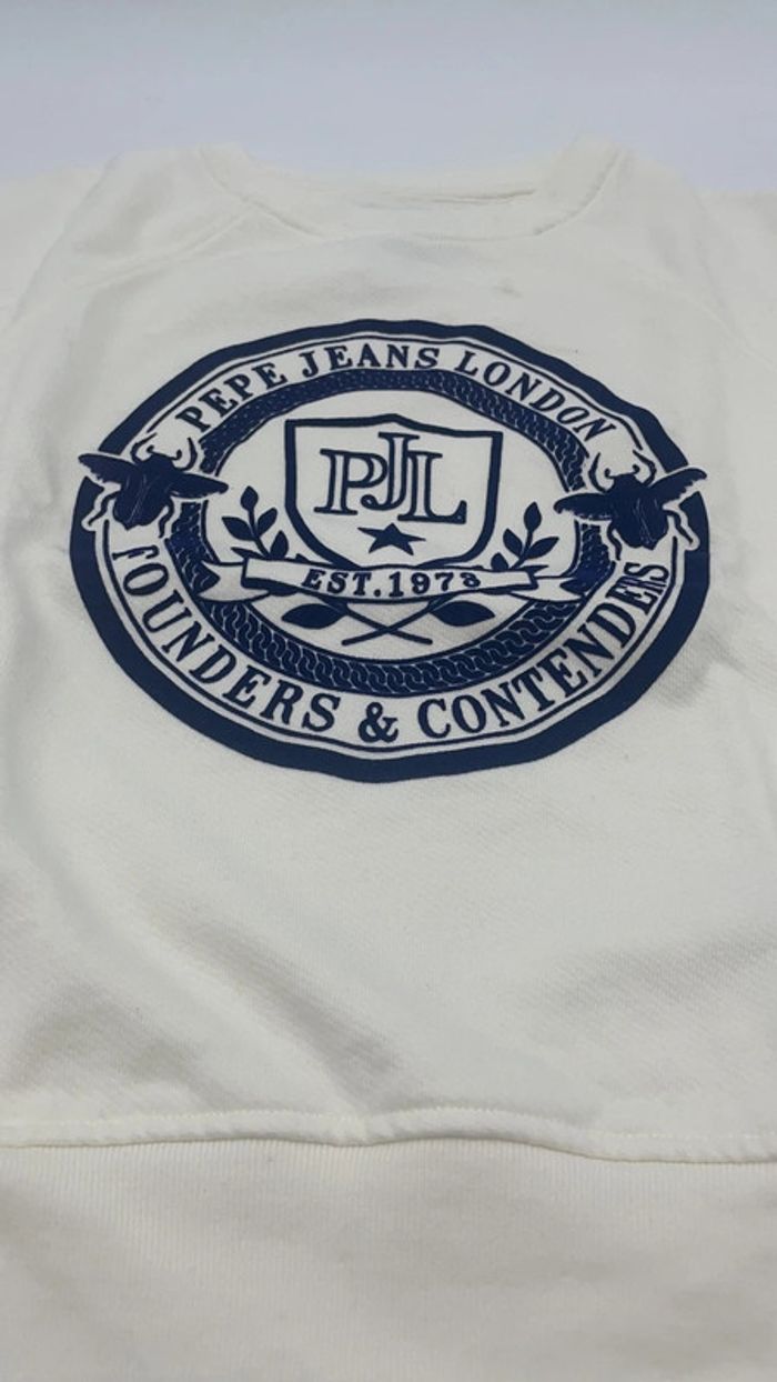 Sweat shirt Pepe jeans ecru - 8 ans - photo numéro 2
