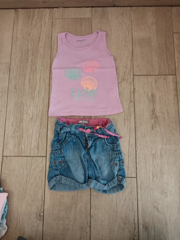 Ensemble d'été short et débardeur 3 ans