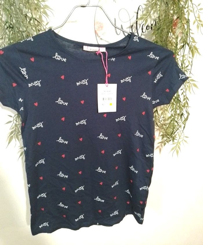 tee-shirt LOVE taille 12 ans - lili marelle - photo numéro 2
