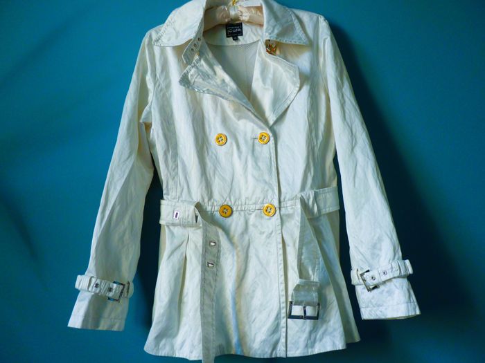 Manteau Trench Femme Pause Café 40 L veste blanc TBE - photo numéro 2