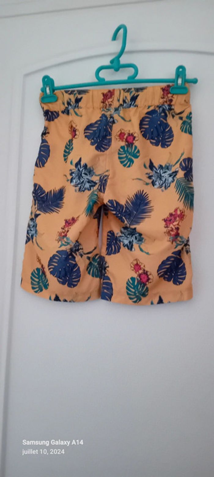 Bermuda léger imprimé hawaïen orange garçon 12 ans in extenso - photo numéro 4