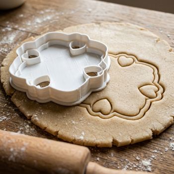 Emporte-pièce Plaque Festonnée avec Cœurs, Découpoir Biscuit Pâte à Sucre