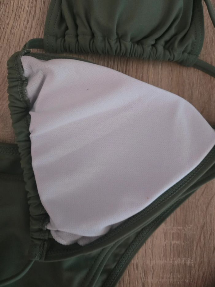 Bikini kaki + pareo tropicale taille L - photo numéro 5