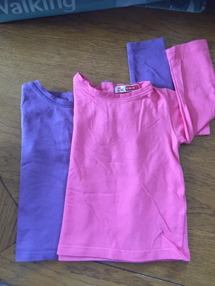 Lot 2 T-shirt DPAM 12M - photo numéro 1