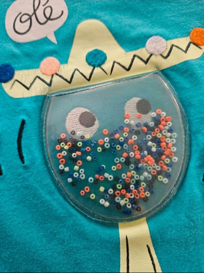 T.shirt manches courtes bleu / vert Du Pareil au même 5 ans - photo numéro 3