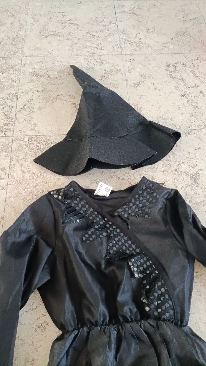 Costume enfant 3/5 ans robe de sorcière - photo numéro 4