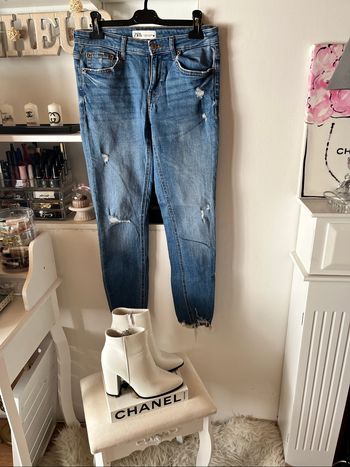 Jean bleu délavé destroy Zara T38 TBE 👖