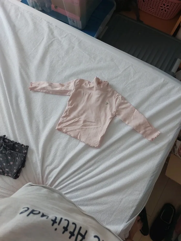 Tee-shirt fille manches longue Cole roule 24mois - photo numéro 3