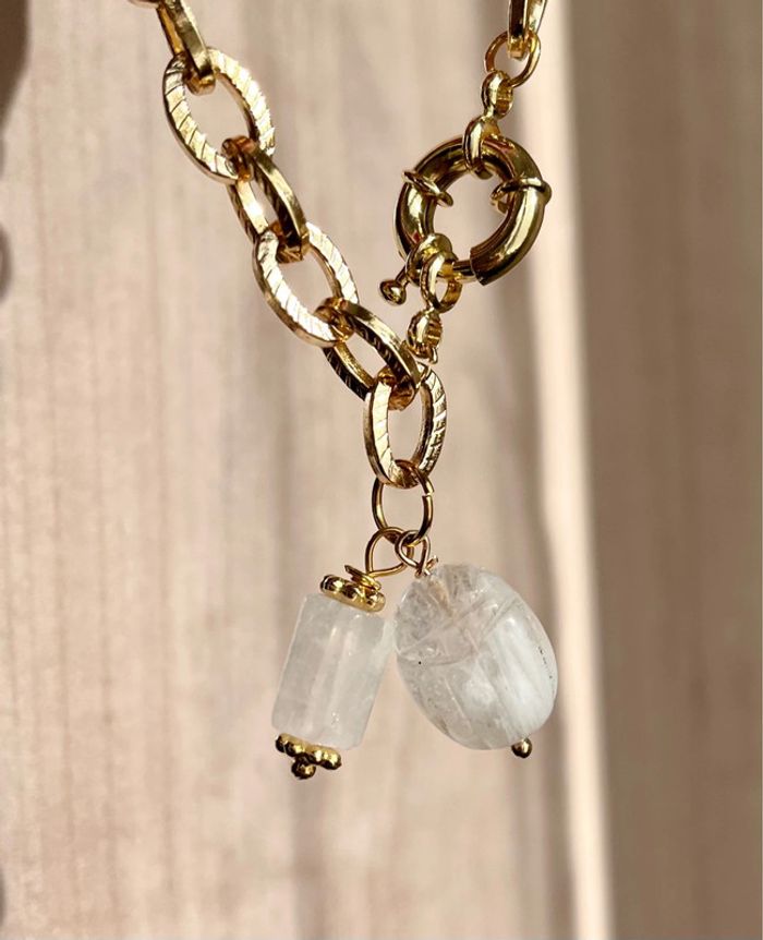 Bracelet amulette scarabée Pierre de Lune - photo numéro 5